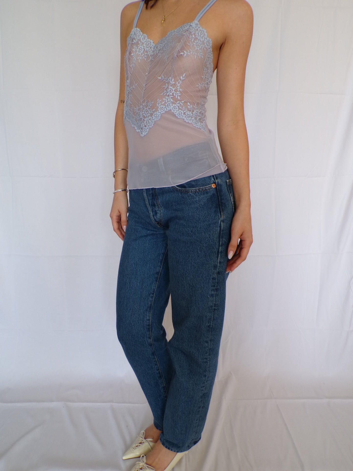 Lavender Lace Slip Tank
