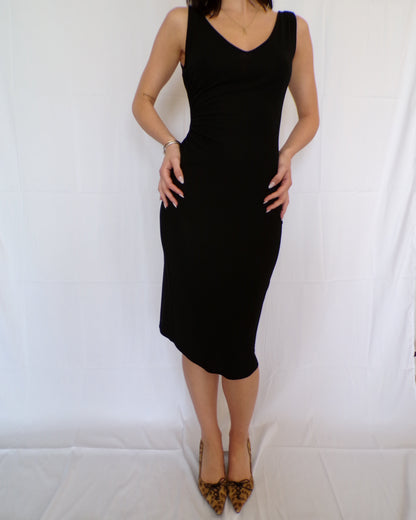 DVF Black Midi Dress