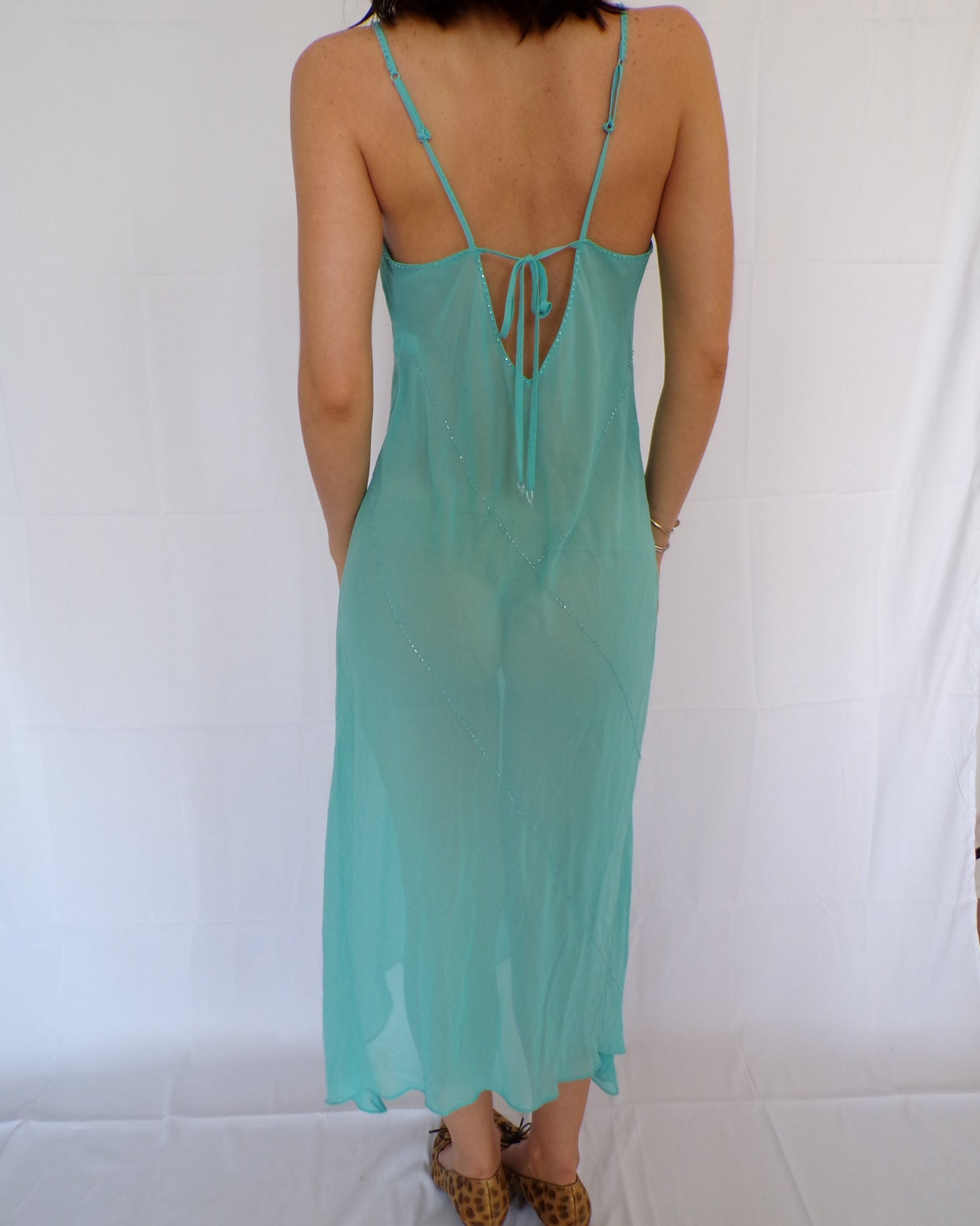 Turquoise Blue Slip Dress