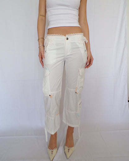 Miss Me 2000s White Capris