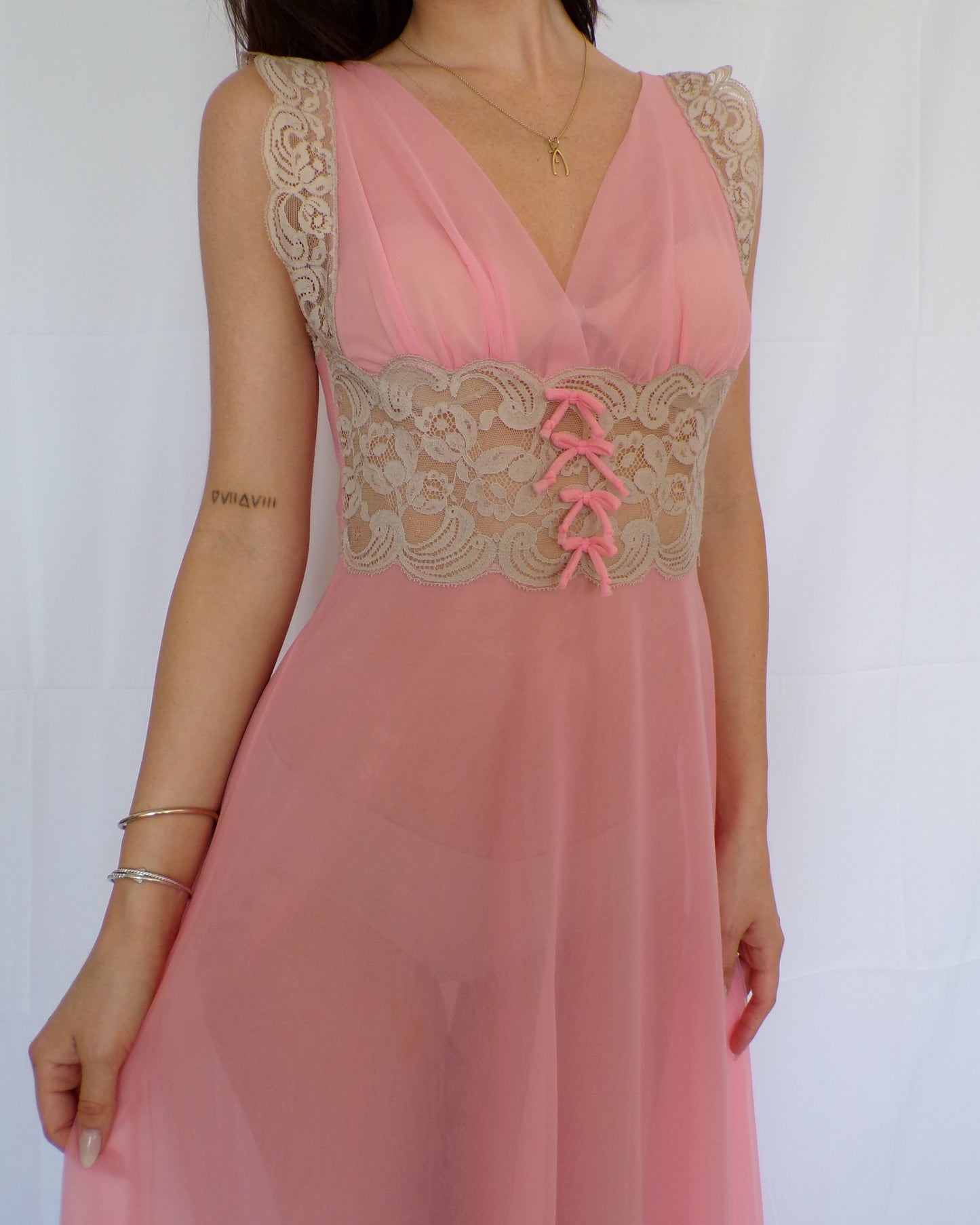 Pink Maxi Slip Dress