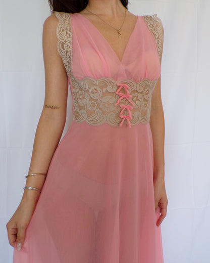 Pink Maxi Slip Dress