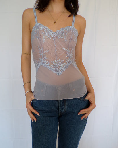 Lavender Lace Slip Tank