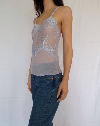 Lavender Lace Slip Tank