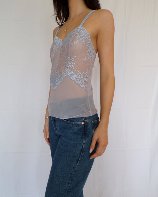 Lavender Lace Slip Tank